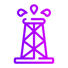 oil drill gradient icon