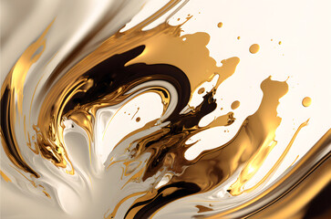 Abstract Liquid Gold Background