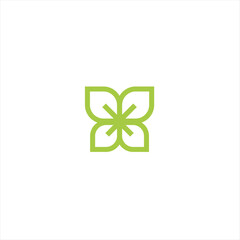 Leaf vektor logo on the green colour. The symbol itself will looks nice as social media avatar and website or mobile icon. The symbol itself will looks nice as social media avatar and website or mobil