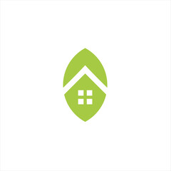 Leaf vektor logo on the green colour. The symbol itself will looks nice as social media avatar and website or mobile icon. The symbol itself will looks nice as social media avatar and website or mobil
