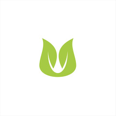 Leaf vektor logo on the green colour. The symbol itself will looks nice as social media avatar and website or mobile icon. The symbol itself will looks nice as social media avatar and website or mobil
