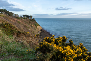 Beautiful lansdcape, shores and cliffs in Howth, Dublin