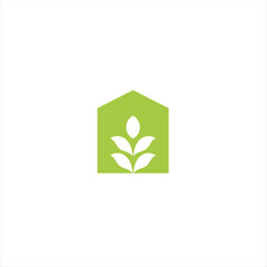 Leaf vektor logo on the green colour. The symbol itself will looks nice as social media avatar and website or mobile icon. The symbol itself will looks nice as social media avatar and website or mobil
