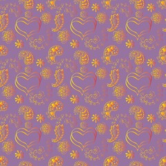 seamless pattern with hearts