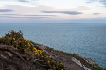 Beautiful lansdcape, shores and cliffs in Howth, Dublin