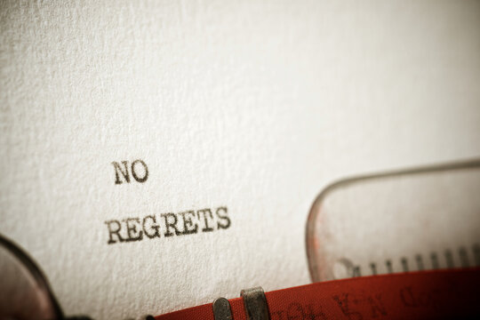No regrets text