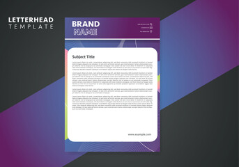 Corporate Business Letterhead, Elegant and minimalist style letterhead template design