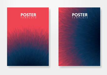 Stylish red and dark blue gradient banner templates, gradient backgrounds for business cover. Poster Template.
