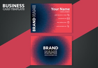 Modern abstract business card template with two side design template.