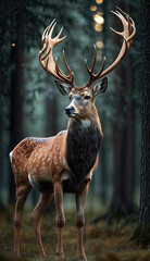 Royal Deer in the Woods, Generative AI