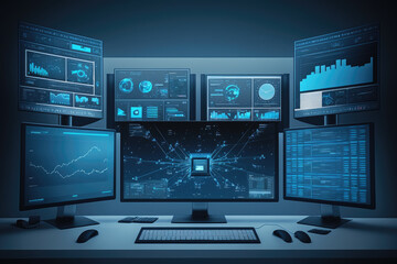 Computer screen, desktop.