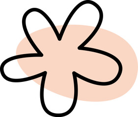 Cute flower line art icon Floral design