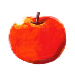 りんごの手描きイラスト