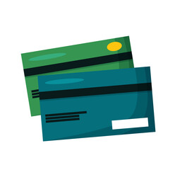 debit card cartoon isolated illustration