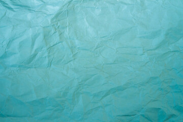 Crumpled blue paper texture background