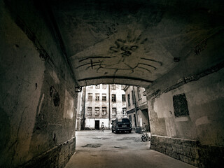 picturesque old courtyards of Saint Petersburg