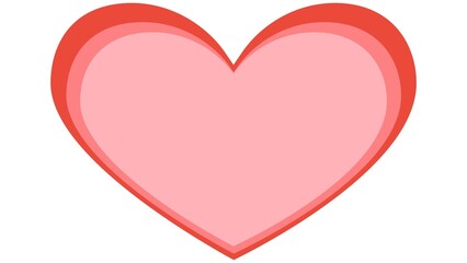 red heart on white background