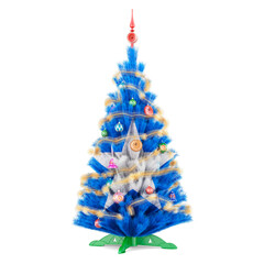 Somali flag painted on the Christmas tree, 3D rendering