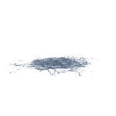 Water splash isolated transparent background 3d rendering
