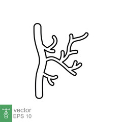 Human artery line icon. Outline style can be used for web, mobile, ui. Blood, vessel, artery, vascular, vein, cardiovascular, heart concept. Vector illustration isolated on white background. EPS 10.