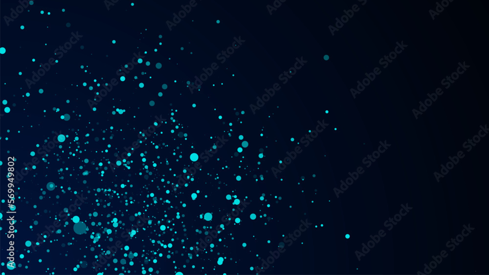 Aufkleber vector dust particles with bokeh effect. abstract magic background.