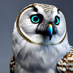 Arctic owl concept in art deco style