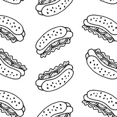 sandwich pattern on white background