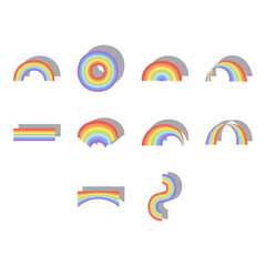 rainbow icon set