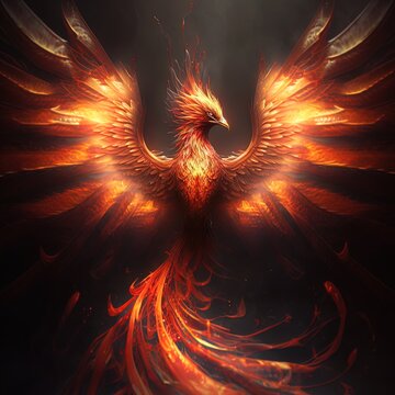 A magnificent fiery Phoenix.