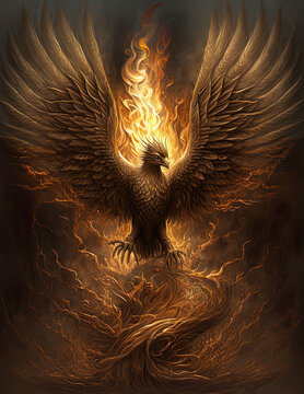 A magnificent fiery Phoenix.