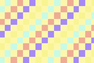 パステルカラーのチェック柄背景