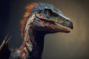 Velociraptor Dinosaur Up Close - Ai Generative