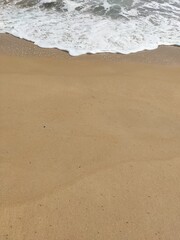 waves on the sand