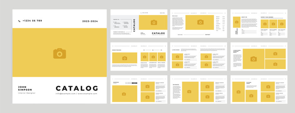 Catalog and landscape catalogue template design 