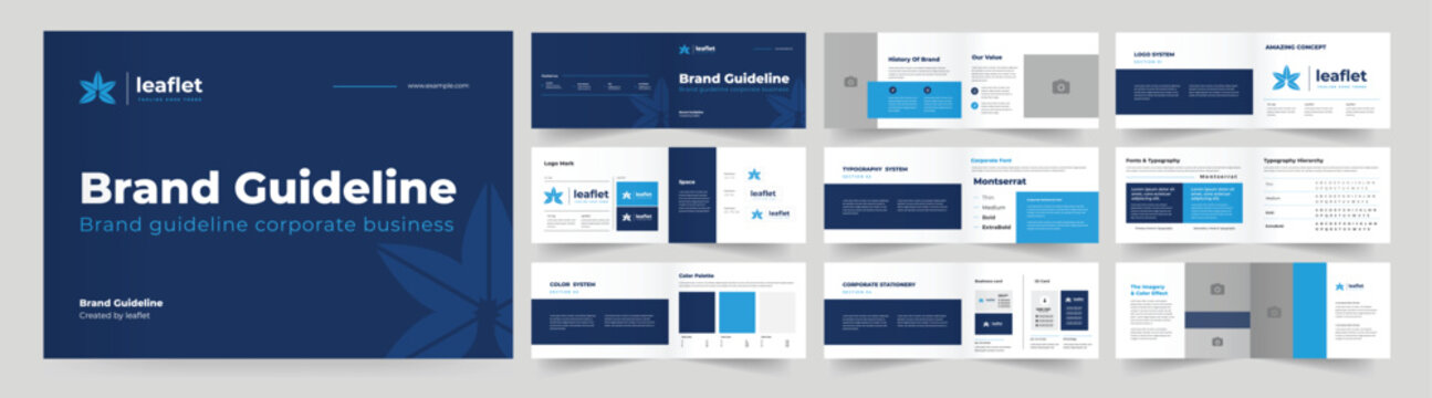 Brand guideline landscape brand guideline manual brand guideline layout design