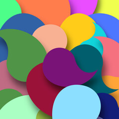 Obraz premium Shapes and shadows in colorful style and abstract art