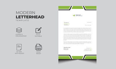 modern business letterhead design for corporate company
