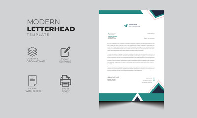 modern business letterhead design for corporate company