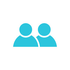 Two User icon, avatar, people white background