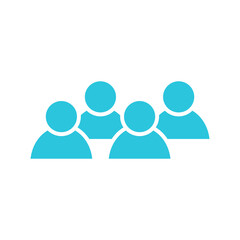 Two User icon, avatar, people white background, sign