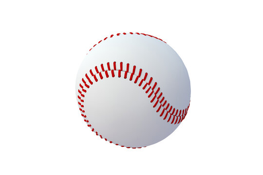 Baseball ball isolated on white background. Sports equipment. 3d render