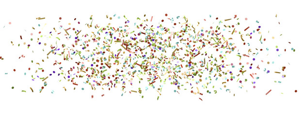 Confetti, paper triangle on the floor, fancy, colorful, celebration party © vege