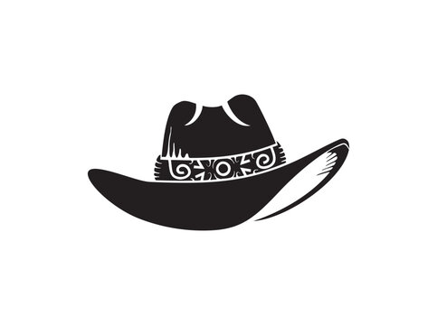 luxury cowboy hat icon vector