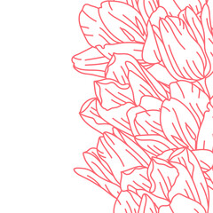 Seamless pattern with tulip flowers. Beautiful decorative plants.