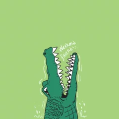 Fototapeten crocodile illustration for print © Yusuf Doganay