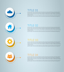 Business Infographic. Timeline infographics design vector. Abstract infographics options template. Vector illustration. Business concept with 5 options, steps, or processes.