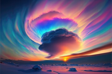 Purple Sunset Cloudscape