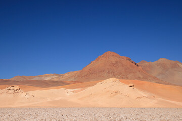 Landscape in the Salar de Arizaro in the Puna Argentina