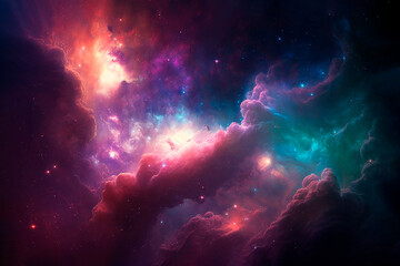 Obraz premium Galaxy texture. Wallpaper. Generative AI.