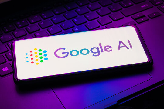 February 9, 2023, Brazil. In this photo illustration, the Google AI logo is displayed on a smartphone screen.